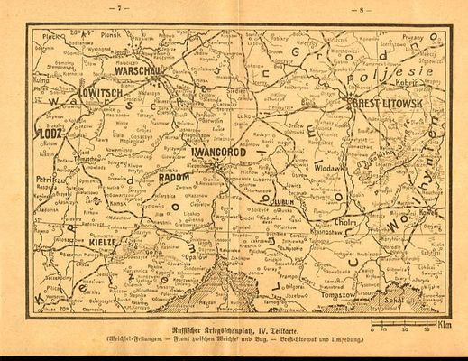 Płock - okres I wojny światowej
w atlasie frontów wojennych I Wojny Światowej
Słowa kluczowe: fronty  wojenne  I WŚ