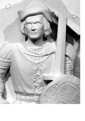 fotografia rzeźby Siemowita IV
książę płocki, który po śmierci króla Ludwika Węgierskiego chciał porwać i poślubić królewnę Jadwigę, ponieważ nie miał zgody od możnych Małopolan. Niestety to Władysław Jagiełło wszedł do polskiej historii.  
