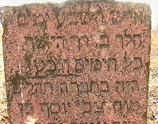 Wyszogród - Cmentarz Żydowski
Jedyna zachowana macewa
Autor: Ryszard Bielawski - 2001 r.


