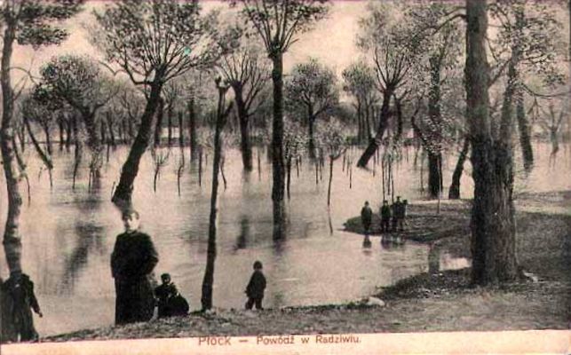 Powódź na Radziwiu - 1915 rok.
