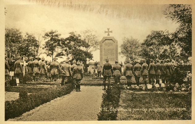 Odsłonięcie pomnika poległym żołnierzom
I wojna światowa

