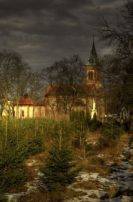 Soczewka
Kościół w Soczewce został zbudowany w 1906 r. przez ks. P. Dzieniakowskiego, przy udziale robotników papierni, według projektu inż. Procnera z Krakowa. Parafię w Soczewce erygował 15 grudnia 1921 r. abp warszawski kard. Aleksander Kakowski. Świątynię konsekrował 23 maja 1927 r. bp Antoni Julian  Nowowiejski. Jest to typowy jednonawowy neogotyk z transeptem, trójbocznym  prezbiterium i neogotyckim ołtarzem z obrazem MB Częstochowskiej.

