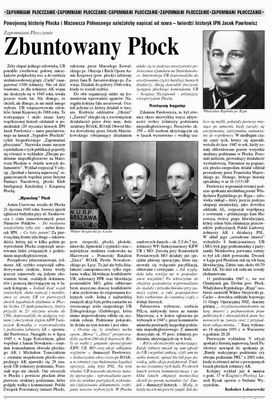 Zbuntowany Płock - artykuł w Sygnałach Płocka
