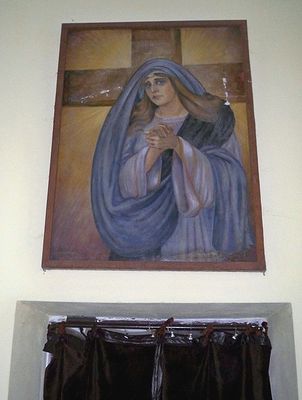 Czermno - kościół
Madonna nad wejściem na wieżę, jedyny jeszcze nieodrestaurowany element wnętrza kościoła.
Słowa kluczowe: Czermno