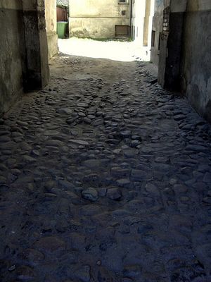 Kocie łby
Chyba zabytkowy kawałek bruku w  bramie przy ul. Kolegialnej
