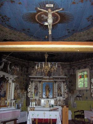 Brwilno Górne
Wnętrze drewnianego kościoła św. Andrzeja.
Słowa kluczowe: Brwilno Górne kościół