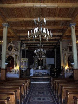 Góra
Wnętrze zabytkowego, drewnianego kościoła pw. św. Jakuba Apostoła.
Słowa kluczowe: Góra