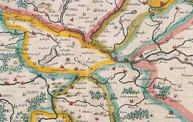 Płockie na mapie w skali 1:2900000 z roku 1647  wyd. Amsterdam
mapę opracował William Blaeu Janszoon na podstawie map Wacława Gródeckiego, Gerarda Mercatora i Abrahama Orteliusza a opublikowana w 1663r.
