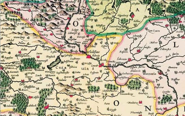 Fragment mapy z 1620r.
powiększony fragment mapy z 1620r. Korony Polskiej sprzed decyzji Sejmu Lubelskiego 1569r.

mapa w skali 1:400000 autorstwa holenderskiego kartografa Jodocusa Hondiusa II, przerobiona później przez Henricusa Hondiusa i Johanesa Jansoniusa, wydana luzem w 1630r. w Amsterdamie
