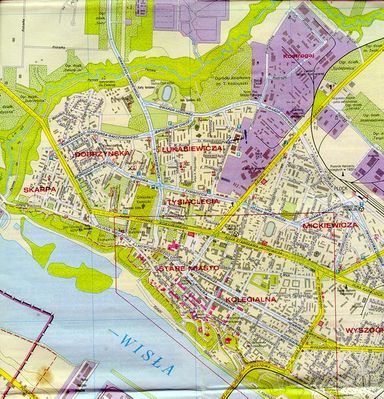 mapa Płocka z począku lat 90-tych
jest jeszcze ulica Rewolucji Kubańskiej ale ul. Bieruta i Gagarina nie ma
