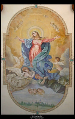Malowidło na suficie kościoła parafialnego w Orszymowie
