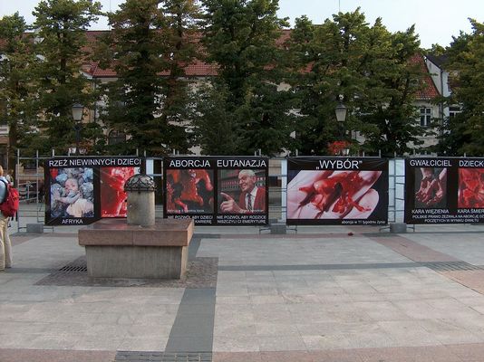 Wystawa o aborcji na Starym Rynku
