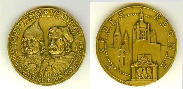 Krzywousty i Herman razem na medalu z 1991r.
***
Słowa kluczowe: Krzywousty Herman medal