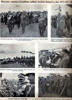 wręczanie sztandaru 4 Pułku Strzelców Konnych im. Ziemi Łęczyckiej w Płocku 29.05.1938r.
fotoreportaż w czasopiśmie WIARUS Nr 24 z 1938r.
Słowa kluczowe: wręczanie sztandaru 4 Pułku Strzelców Konnych im. Ziemi Łęczyckiej w Płocku 29.05.1938r.