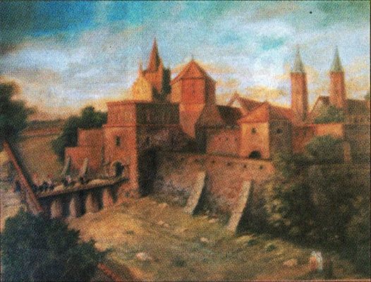 Zamek płocki w XVI stuleciu
obraz Piotra Krawczyka wg rysunku prof. Stefana Szyllera, zamieszczonego w monografii historycznej Płocka abp. A. Nowowiejskiego
Słowa kluczowe: zamek XVI w. obraz 